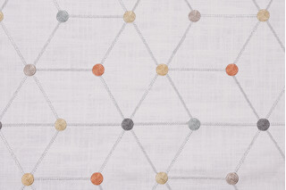 1 Yard Asterisk Embroidered Drapery Fabric in Multi