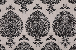 Robert Allen Way Of Life Printed Linen Drapery Fabric in Night Sky