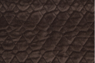 Valdese Weavers Argyle Quilted Velvet Upholstery Fabric in Cafe