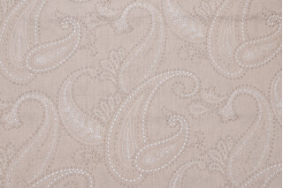 Vivian Embroidered Drapery Fabric in Natural