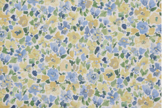 Tama Printed Cotton Drapery Fabric in Yellow