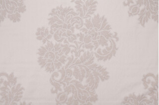 Mons Washed Damask Decorator Fabric in Metallic