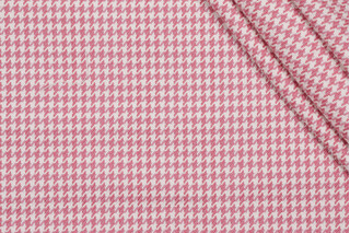 Houndstooth Woven Upholstery Fabric in Blossom