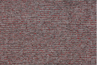 1 Yard Crypton High Performance Woven Upholstery Fabric in Red/Grey