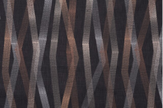 Novogratz Zig & Zag Embroidered Drapery Fabric in Onyx 