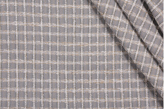 Golding Box Step Woven Upholstery Fabric in Ash 