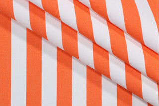 SunReal Patio Stripe Woven Solution Dyed Acrylic Outdoor Fabric in Orange