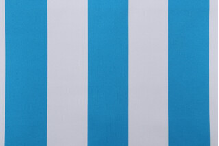 Terrasol - Awning Stripe Printed Polyester Outdoor Fabric in Hawaiian Ocean