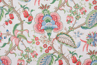 Covington Leicester Printed Cotton Drapery Fabric in 100-Multi
