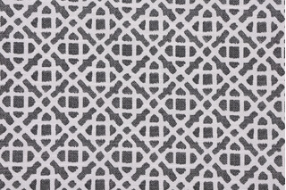 PK Lifestyles Retrace Printed Cotton Drapery Fabric in Charcoal 
