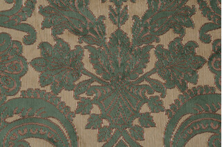 Caldwell Velvet Upholstery Fabric in Green 