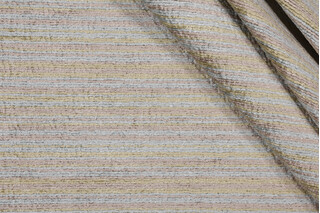 Stripe Woven Chenille Upholstery Fabric in Rain 