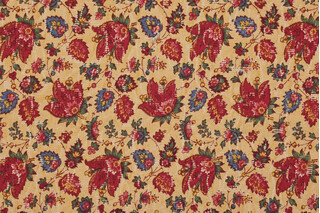 Covington Picardy Printed Drapery Fabric in Antique 