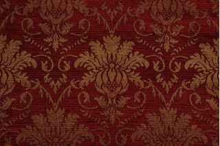 Ballard Woven Chenille Upholstery Fabric in Ruby 