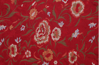 Brianna Silk Tapestry Upholstery Fabric in Cherry 