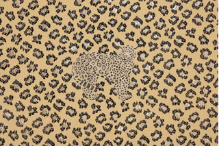 Jaguar Tapestry Upholstery Fabric in Gold/Black 