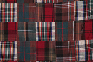 Patchwork Plaid Woven Decorator Fabric in Multi 
