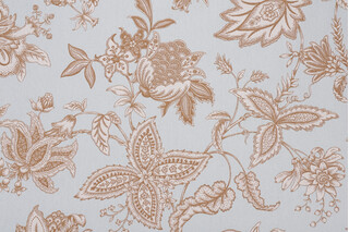 Braemore Floral Printed Drapery Fabric in Sky Blue 