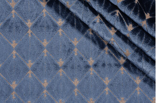 Doyle Velvet Upholstery Fabric in Cornflower