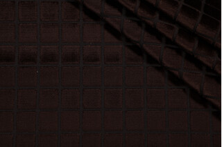 Check Velvet Upholstery Fabric in Espresso
