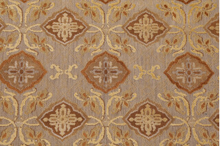 Scalamandre Grospoint Velvet Upholstery Fabric in Gold/Multi