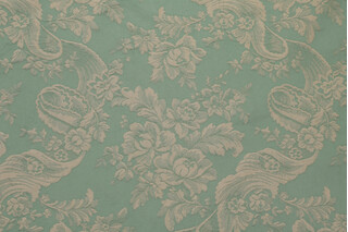 Reynolds Damask Upholstery Fabric in Mint 