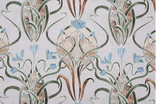 Hamilton Hanover Printed Cotton Drapery Fabric in Pearl 