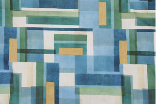 Hamilton Kersey Printed & Embroidered Cotton Drapery Fabric in Bali 