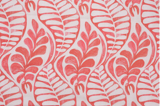 Trevi Fabrics Marcello Printed Cotton Drapery Fabric in Coral 