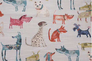 Swavelle/Mill Creek Wag-A-Tude Latex Backed Tapestry Upholstery Fabric in Multi 