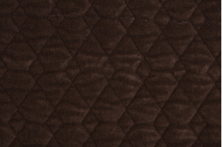 Valdese Weavers Argyle Quilted Velvet Upholstery Fabric in Cafe