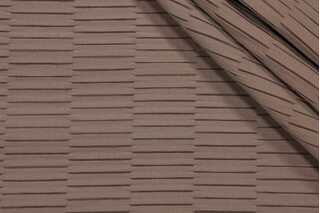 Bella Dura Lewitt Pleated Polyolefin Outdoor Fabric in Mocha