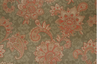 Jakuta Printed Jacquard Decorator Fabric in Moss