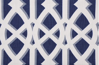 P Kaufmann Elton Printed Cotton Decorator Fabric in Navy