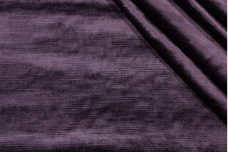 Strie Velvet Upholstery Fabric in Grape