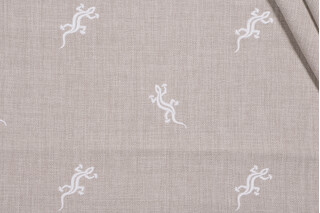 1 Yard Scalamandre Gecko Embroidered Polypropylene Outdoor Fabric