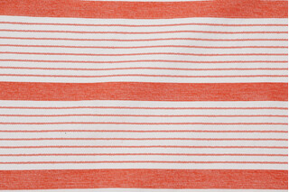 Bella Dura Porter Stripe Woven Polyolefin Chenille Outdoor Fabric in Coral