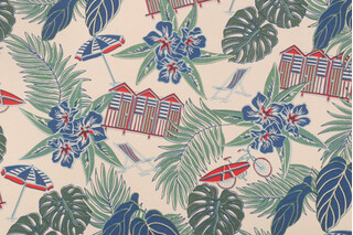 Tommy Bahama Beach Scenes Printed Polyester Outdoor Fabric in Shoreline