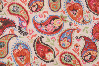 PK Lifestyles Fiesta Dance Printed Polyester Outdoor Fabric in Fruit Punch