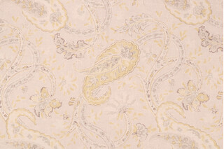 Richloom Platinum Collection Namaste Printed Cotton Blend Drapery Fabric in Chamois