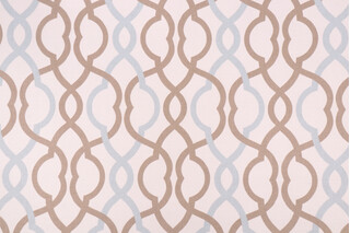Waverly Makes Waves Printed Cotton Drapery Fabric in Latte