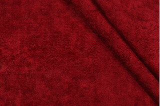 Crypton Zara High Performance Chenille Upholstery Fabric in Red