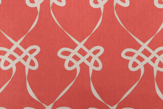 Duralee Twizzle Printed Drapery Fabric in Orange