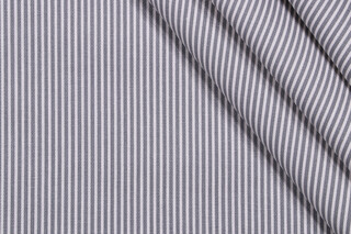 Magnolia Home Oxford Stripe Printed Cotton Drapery Fabric in Slate