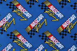 Retro Licensed NASCAR Racing Printed Cotton Craft Fabric