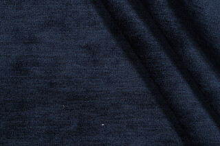 Cedros Woven Chenille Upholstery Fabric in Indigo