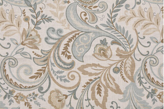 Mill Creek Findlay-Cliffside Printed Linen Blend Drapery Fabric in Seaglass
