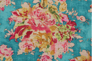 Covington Venus Printed Cotton Blend Drapery Fabric in Caribe