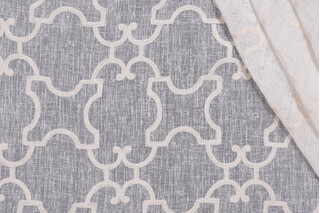 Nicolette Semi-Sheer Embroidered Drapery Fabric in White