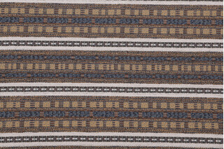 Hamrick Woven Upholstery Fabric in Blue/Coffee